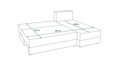 Ecksofa mit Schlaffunktion Fogu Honig-Gelb rechte Seite stilvolles Ecksofa mit einfachem Design mit Cord-Stoff Bettzeug-Container bedeckt