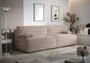 Brandon XL Schlafsofa beige modernes Design und breiter Funktionsstoff mit markanter Schlingenoberfläche