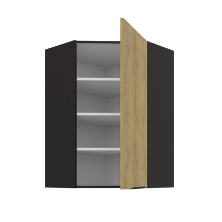 Eck-Küchenoberschrank Crotone 60x60 GN-90 1F Metallkantengriff feuchtigkeits- und beschädigungsbeständiger Schrank