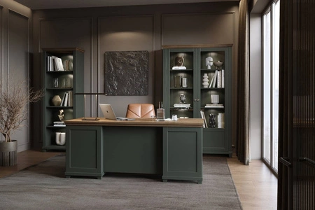 Bücherregal Evora 71 cm Flasche grün / Eiche lefkas stilvolle Bücherregal Design perfekte Ergänzung zum Büro Studie oder Jugendzimmer