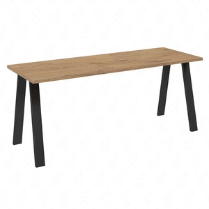 Malden Tisch 185x67 cm Eiche lancelot / schwarz schlichte Form der Möbel mit stilvollen schwarzen Beinen im Loft-Stil bereichert auslaufsichere Platte