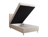 Boxspringbett Bing 120x200 beige im modernen skandinavischen Stil mit gepolstertem Kopfteil Bett mit Staukasten