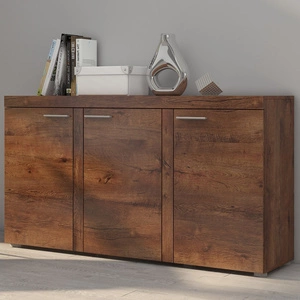 Kommode Rene 149 cm Eiche lefkas moderne Kommodenformen in einzigartigem Design Kantenbearbeitung mit Spezialfurnier