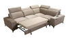 Ecksofa mit Schlaffunktion Kelly Sleek II grau Esche rechts elegantes Ecksofa für Wohnzimmer aus Webstoff