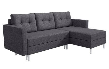 Ecksofa mit Schlaffunktion Telsze graphit universal elegantes Ecksofa in skandinavischer Form großes Bettzeugfach