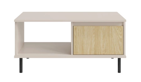 Möbelset Cappo beige sand / Eiche geölt Stilvolle Wohnzimmermöbel in dezenten Farben und minimalistischer Ausführung