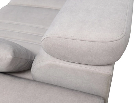 Ecksofa mit Schlaffunktion Castel grau braun linksseitig komfortables und stilvolles Ecksofa mit Bettkasten