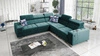 Ecksofa mit Schlaffunktion Hampton III sea right komfortables Ecksofa aus glattem und weichem Samtstoff
