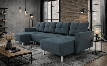 Ecksofa mit Schlaffunktion Felicie U dunkelgrau stilvolles und elegantes Ecksofa das sich in skandinavische Einrichtungen einfügt