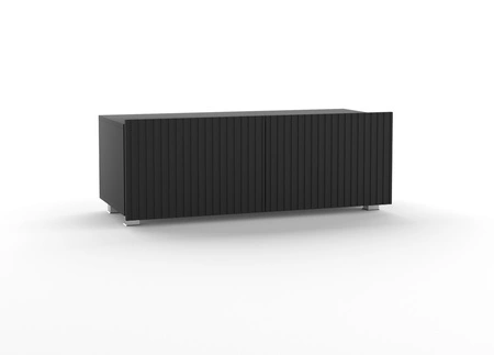 RTV Schrank Colder 100 cm schwarz mit Möglichkeit der Aufhängung stilvolle geriffelte Front elegante Form der Möbel in einem modernen Stil