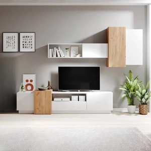 Raummöbel weiß / Eiche Handwerk Gold modernistisches Design und moderne Form der Möbel schieben, um System zu öffnen