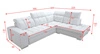 Ecksofa mit Schlaffunktion Luigi VII Esche grau rechte Ecke bequemes Schlafsofa in moderner Form