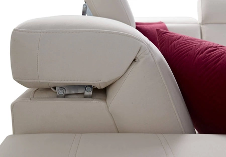 Ecksofa mit Schlaffunktion Bresso schwarz / weiß links Ecksofa mit praktischer Ablage in Eiche lancelot verstellbare Kopfstützen