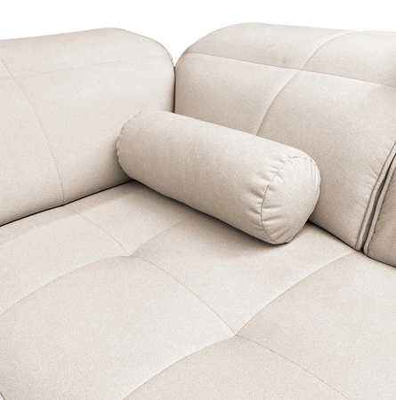 Ecksofa Samos grau rechts modernes Design einfach und stilvoll Körper passt jede Innenarchitektur verstellbare Kopfstützen