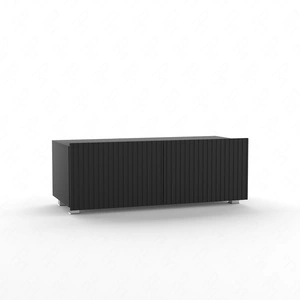 RTV Schrank Colder 100 cm schwarz mit Möglichkeit der Aufhängung stilvolle geriffelte Front elegante Form der Möbel in einem modernen Stil