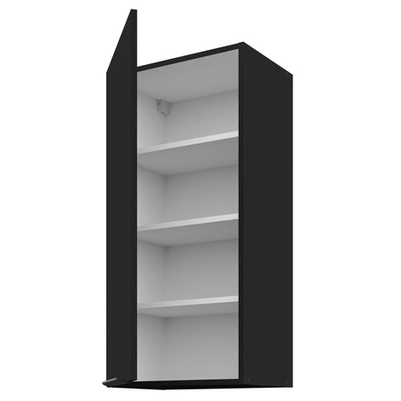 Küchenhängeschrank Schwarz 45 G-90 1F Metallkantengriff feuchtigkeits- und beschädigungsbeständiger Schrank