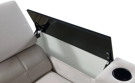 Ecksofa mit Schlaffunktion Belvi IV dunkelbeige rechts elegantes Ecksofabett für das Wohnzimmer praktischer Stauraum an der Seite