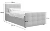 Boxspringbett Kansas 120x200 puderrosa Bett im modernen skandinavischen Stil mit gepolstertem Kopf- und Fußteil