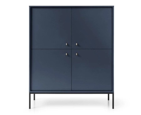 Möbelset Mono Dunkelblau Minimalistisches Design Wohnzimmermöbelset oder für das Wohnzimmer stilvoller goldener Griff