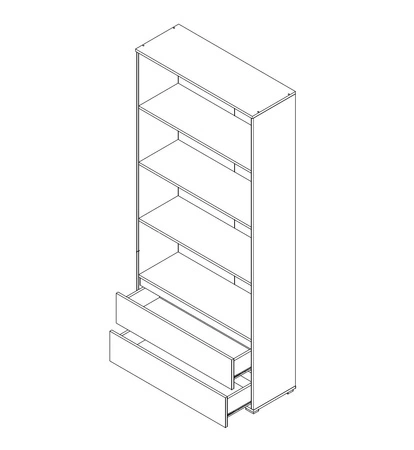 Breites Bücherregal Simple puderrosa Funktionsmöbel für Kinderzimmer mit geräumigen Schubladen stilvolles Bücherregal