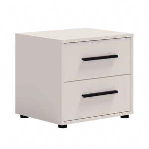 Nachttisch Maxione beige eleganter Schrank mit Schubladen für das Schlafzimmer Funktionsmöbel in zeitlosem Design