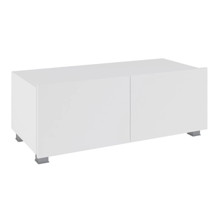 Apulia 100 cm RTV Schrank in weiß glänzend mit der Möglichkeit der Aufhängung minimalistisches Design einfache Form passend in jedes Interieur