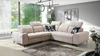 Ecksofa mit Schlaffunktion Buffalo III beige links komfortables Ecksofa mit ästhetischer Verarbeitung mit Bettzeugcontainern