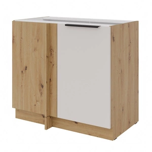 Aufsatz-Eckschrank Soela 105 ND 1F BB links Metallkantengriff feuchtigkeits- und beschädigungsbeständig