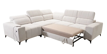 Ecksofa mit Schlaffunktion Penejos III blau links äußerst bequemes und praktisches Ecksofa für das Wohnzimmer zwei Container für Bettzeug