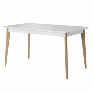 Atka Klapptisch 80x140-180 cm weiß / Eiche riviera modernes Design und Funktionalität im skandinavischen Stil