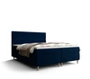 Boxspringbett Bing 140x200 Dunkelblau im modernen skandinavischen Stil mit markantem Kopfteil