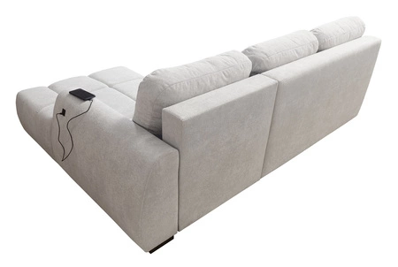 Ecksofa mit Schlaffunktion Sanfte Minze auf der rechten Seite Stilvolles Design Ecksofa, das sich durch seine abgerundete Form auszeichnet