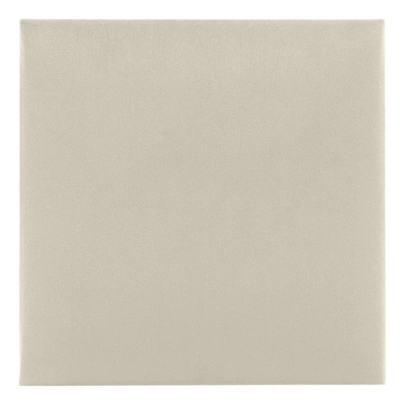 Polsterpaneel Quadra 50x50 cm creme stilvolles Wandpaneel quadratischer Veloursstoff modisches Finish für jede Einrichtung