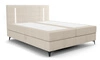 Boxspringbett Norco 180x200 beige stilvolles Bett mit einem Staufach Beleuchtung im Kopfteil fügt eine einzigartige Note