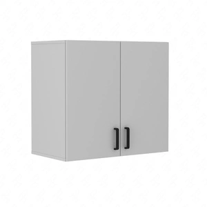 Hängeschrank mit Türen Makana 80 cm hellgrau funktionelles Möbelstück für das Büro Büro oder Jugendzimmer