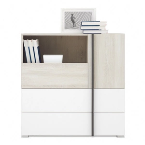 Kommode Remona 90 cm Eiche wilton weiß / weiß ideale Kommode für Kinderzimmer modernes Design