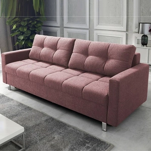 Sofa mit Schlaffunktion Bilbao dirty pink modernes Design und breiter Funktionsstoff mit charakteristischer Schlingenoberfläche