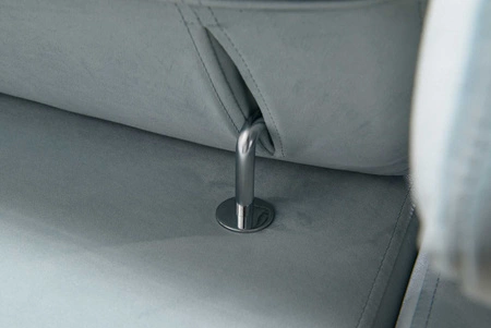 Ecksofa mit Schlaffunktion Rava IV hellbeige rechts Samt Komfort bei der täglichen Erholung Container für Bettzeug