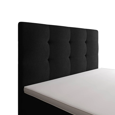 Boxspringbett Flint 120x200 schwarz im modernen skandinavischen Stil mit gepolstertem Kopfteil Bett mit Staukasten