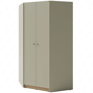 Eckschrank Olivio 145 cm Eukalyptus/Baltikeiche dune modernes Design ABS-Finish und schwarze Griffe