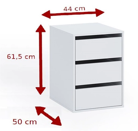 Rico Schubladenschrank Eiche Kloster ideal für Schiebeschrank und Kleiderschrank Schrank