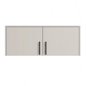 Kleiderschrank Erweiterung Caspe 100 cm beige modernes Design ABS-Finish und Aluminium-Griffe