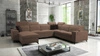 Ecksofa mit Schlaffunktion Kelly Sleek VIII hellbraun linke Seite stilvolle Ecksofa für Wohnzimmer bietet Komfort beim Entspannen