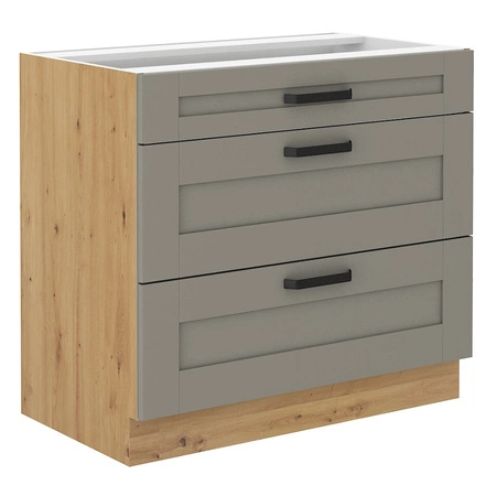 Linosa 80 D 3S BB Küchenschrank mit Schubladen dampf-, hitze- und auslaufsicherer Schrank