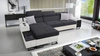Ecksofa mit Schlaffunktion Alcamo graphit/weiß links elegantes Ecksofa mit einer ausziehbaren praktischen Schublade an der Seite des Möbels