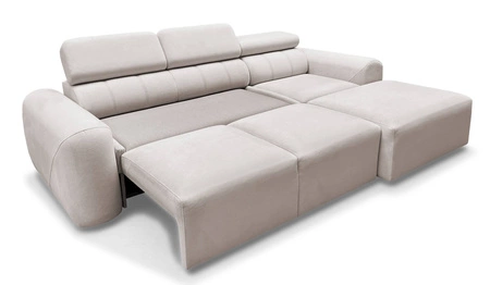 Ecksofa mit Schlaffunktion Cantare ziegelrot rechte Ecke funktionell und bequem modernes Design Plüschstoff