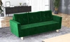 Sofa Telsze Flasche grün elegantes Sofa für Wohnzimmer in skandinavischer Form hölzerne hohe Beine Container für Bettzeug 