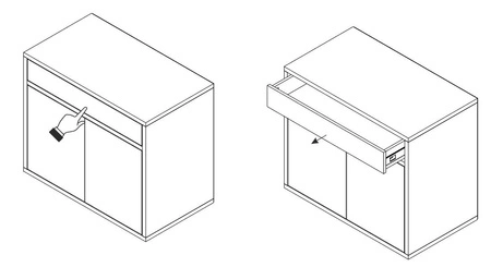 Yugo-Wohnzimmermöbel in Esche grau/weiß glänzend Asymmetrische Elemente für moderne und funktionale Arrangements
