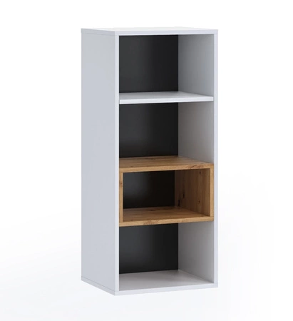 Hängendes Regal Olier 42 cm weißes hängendes Bücherregal groß für Wohnzimmer Esszimmer und Büro wird Liebhaber der modernen Inneneinrichtung begeistern