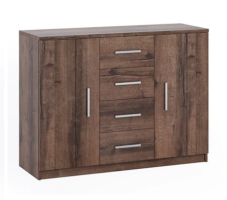 Schubladenkommode Rico 120 cm Eiche Kloster funktionale Möbel in einem zeitlosen Design ideal für das Schlafzimmer oder Wohnzimmer